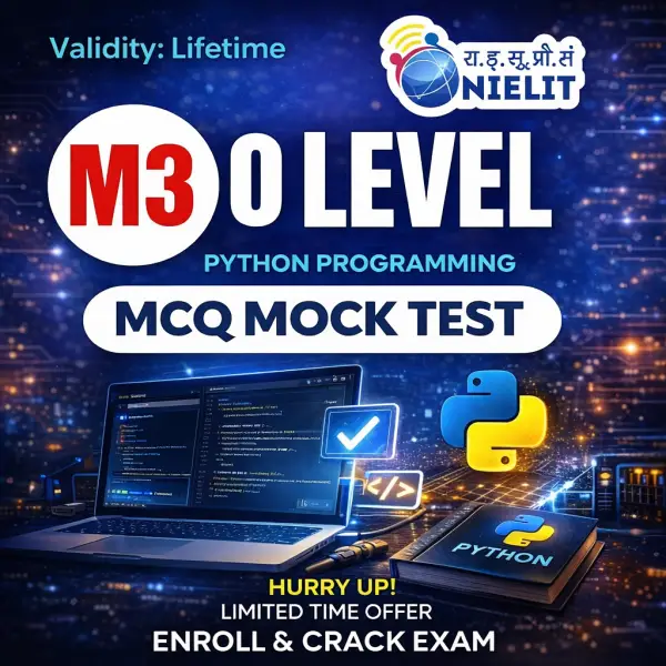 M3 O Level – Python Programming Exam with MCQ TEST SERIES