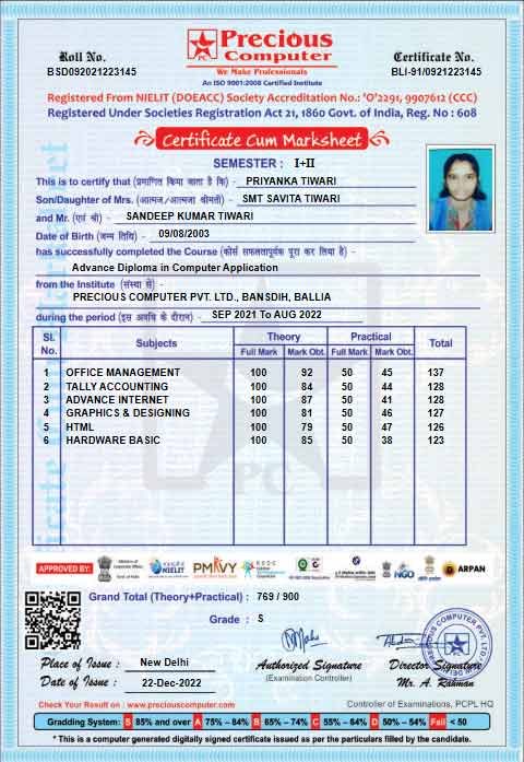 Certificate Issued
