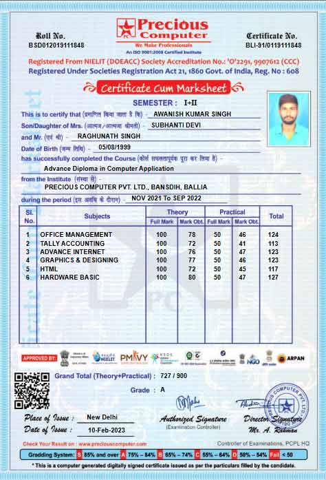 Certificate Issued