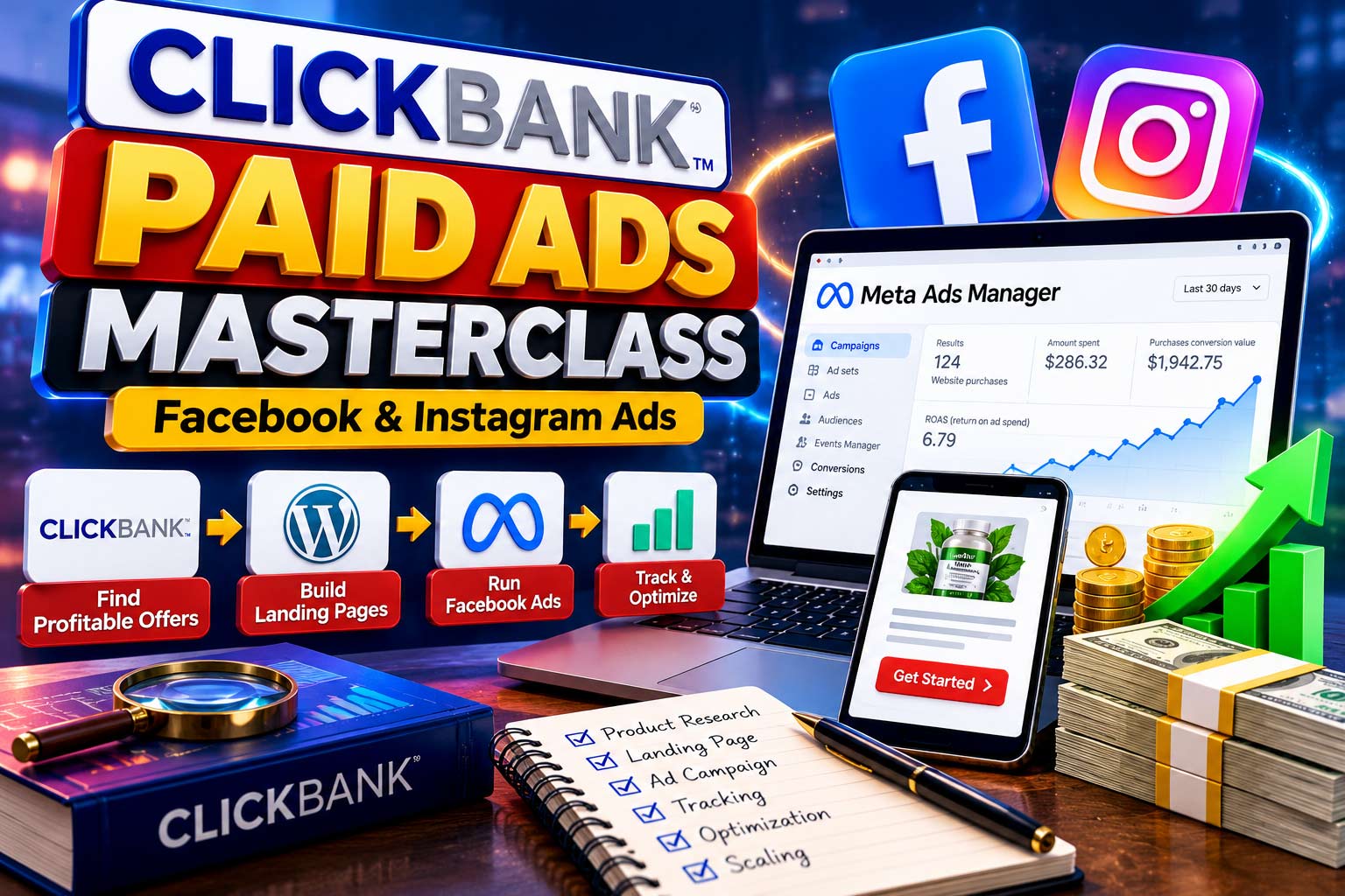 ClickBank Paid Ads Masterclass: Facebook & Instagram Ads